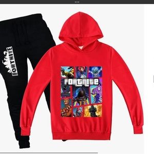 NEW Boys Fortnite Top w/ Hood & Pants, Size 160 (9-10:Years)